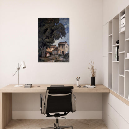 MERIGGIO 1927 - Carlo Carra Brushed Aluminum Print - 70x100 cm / 28x40 inches | Carlo Carra Aluminum Print | Carlo Carra Prints