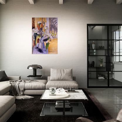 BOUQUET OF FLOWERS ON A VERANDA 1912 - Henri Matisse Brushed Aluminum Print - 70x100 cm / 28x40 inches | Henri Matisse Aluminum Print | Henri Matisse Prints
