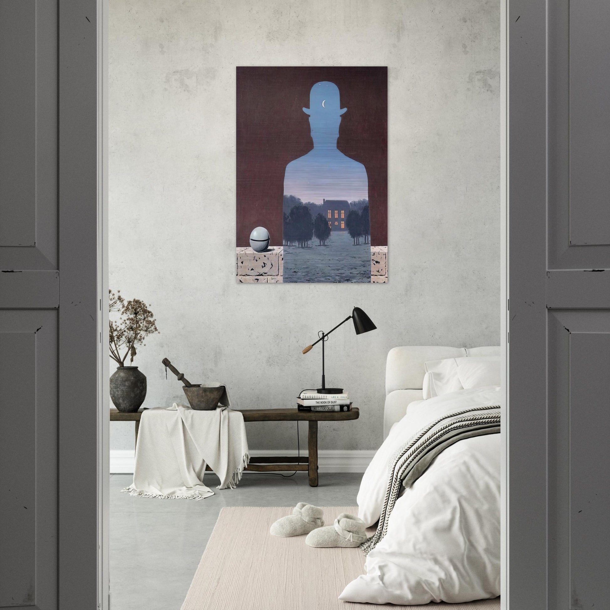 THE HAPPY DONOR 1966 - Rene Magritte Brushed Aluminum Print - 70x100 cm / 28x40 inches | Rene Magritte Aluminum Print | Rene Magritte Prints
