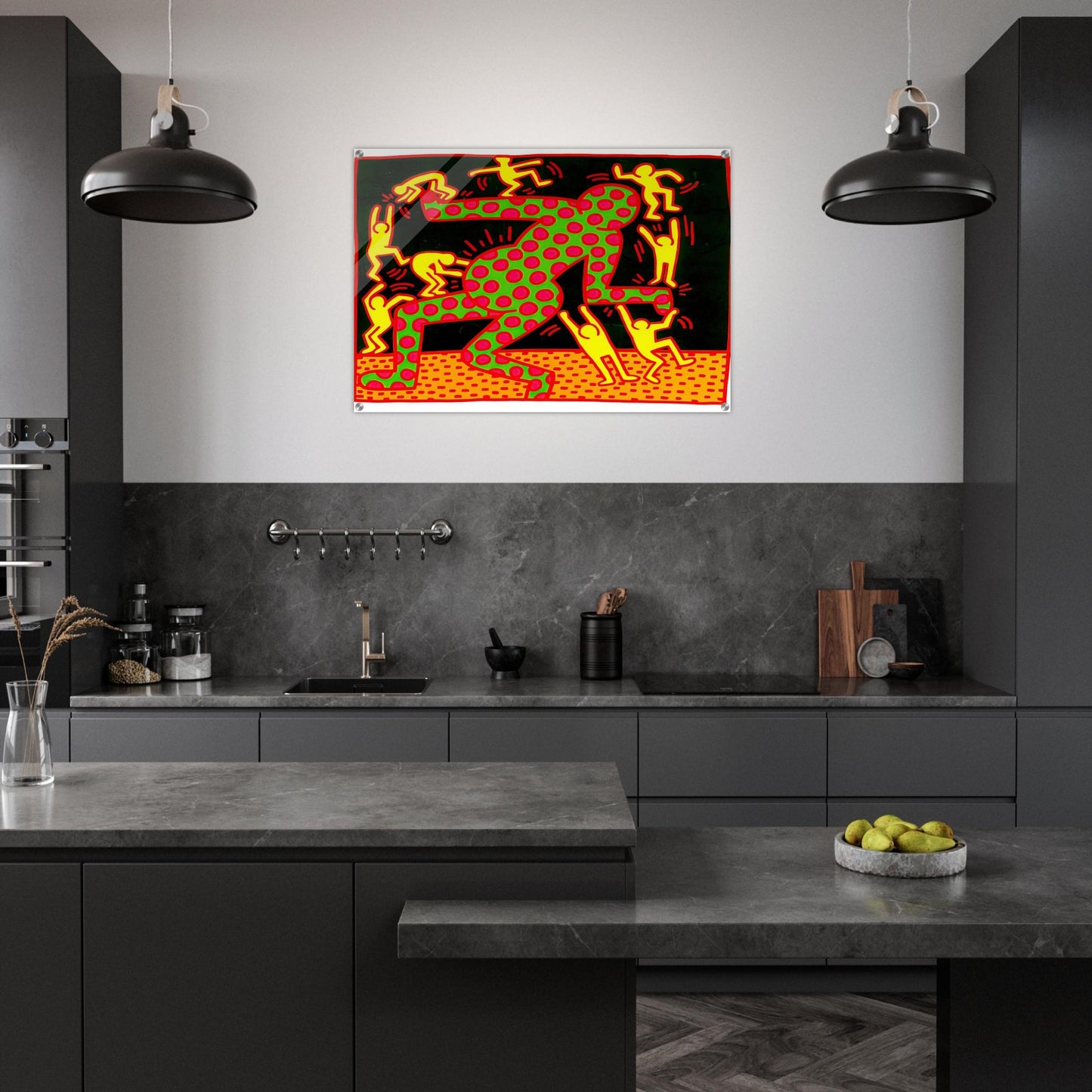 UNTITLED 1983 2 - Keith Haring Acrylic Print - 70x100 cm / 28x40″ inches | Keith Haring Wall Art | Keith Haring Prints