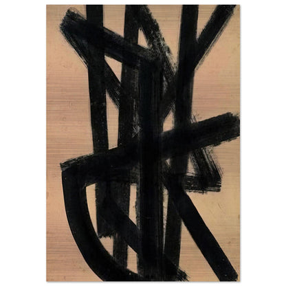 Brou de noix 65 x 50 cm, 1948 - 1948 - Pierre Soulages Brushed Aluminum Print - 70x100 cm / 28x40 inches | Pierre Soulages Aluminum Print | Pierre Soulages Prints
