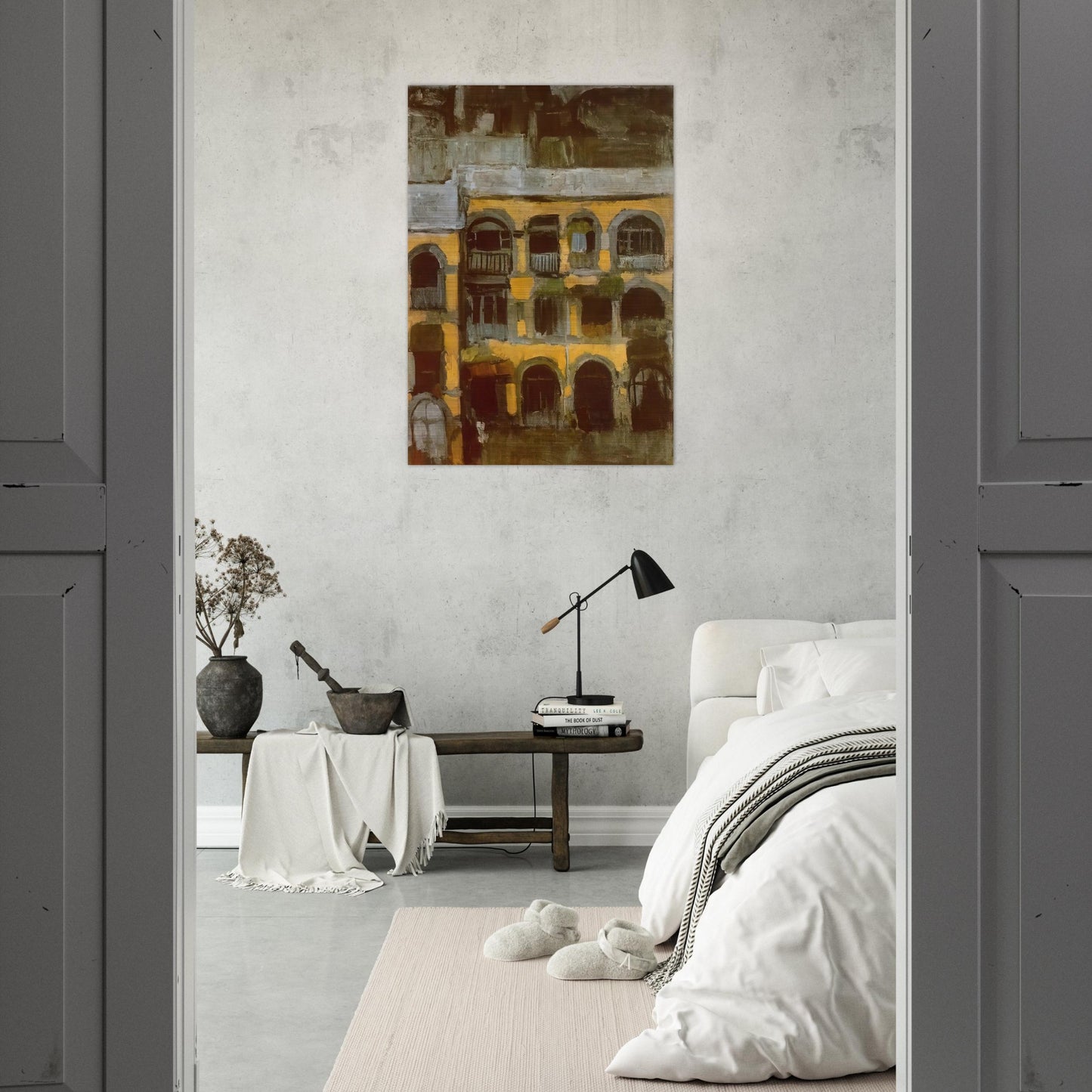 A blue house - Pablo Picasso Brushed Aluminum Print - 70x100 cm / 28x40 inches | Pablo Picasso Aluminum Print | Pablo Picasso Prints