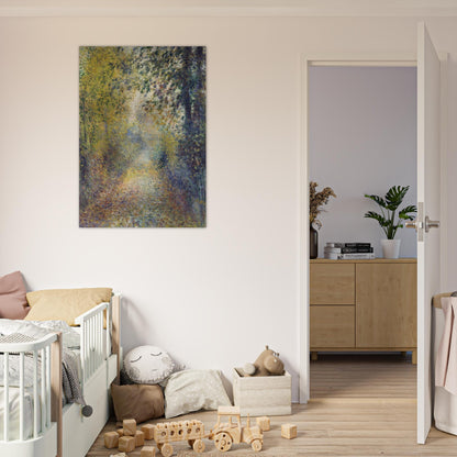 In the Woods - Pierre-Auguste Renoir Brushed Aluminum Print - 70x100 cm / 28x40 inches | Pierre-Auguste Renoir Aluminum Print | Pierre-Auguste Renoir Prints