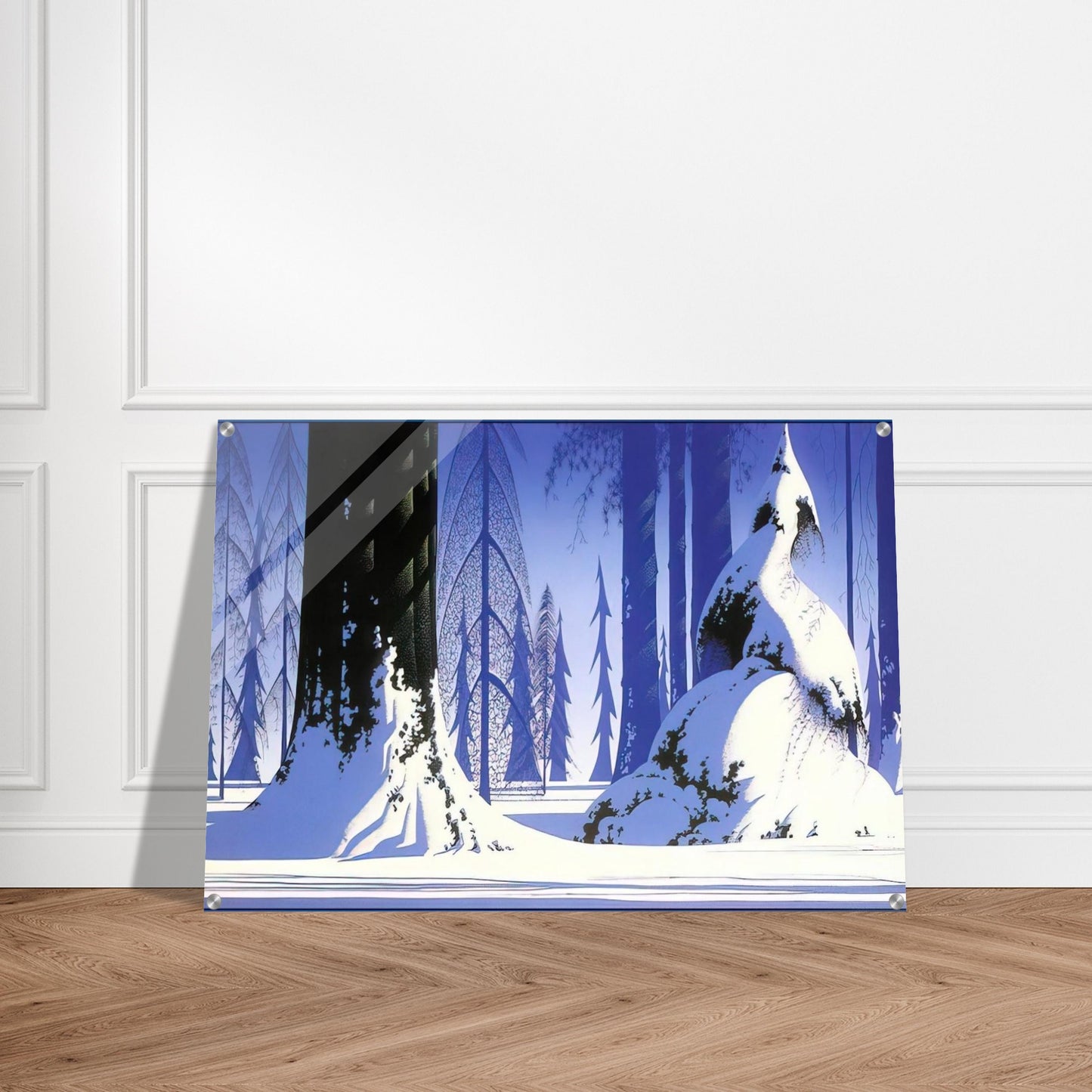 Winter - Eyvind Earle Acrylic Print - 70x100 cm / 28x40″ inches