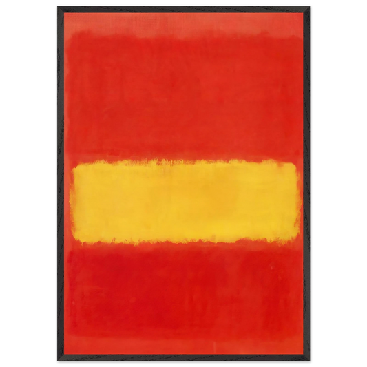 Yellow band - 1956 - Mark Rothko 70x100 cm / 28x40 inches Framed Art Print – Black Wooden Frame