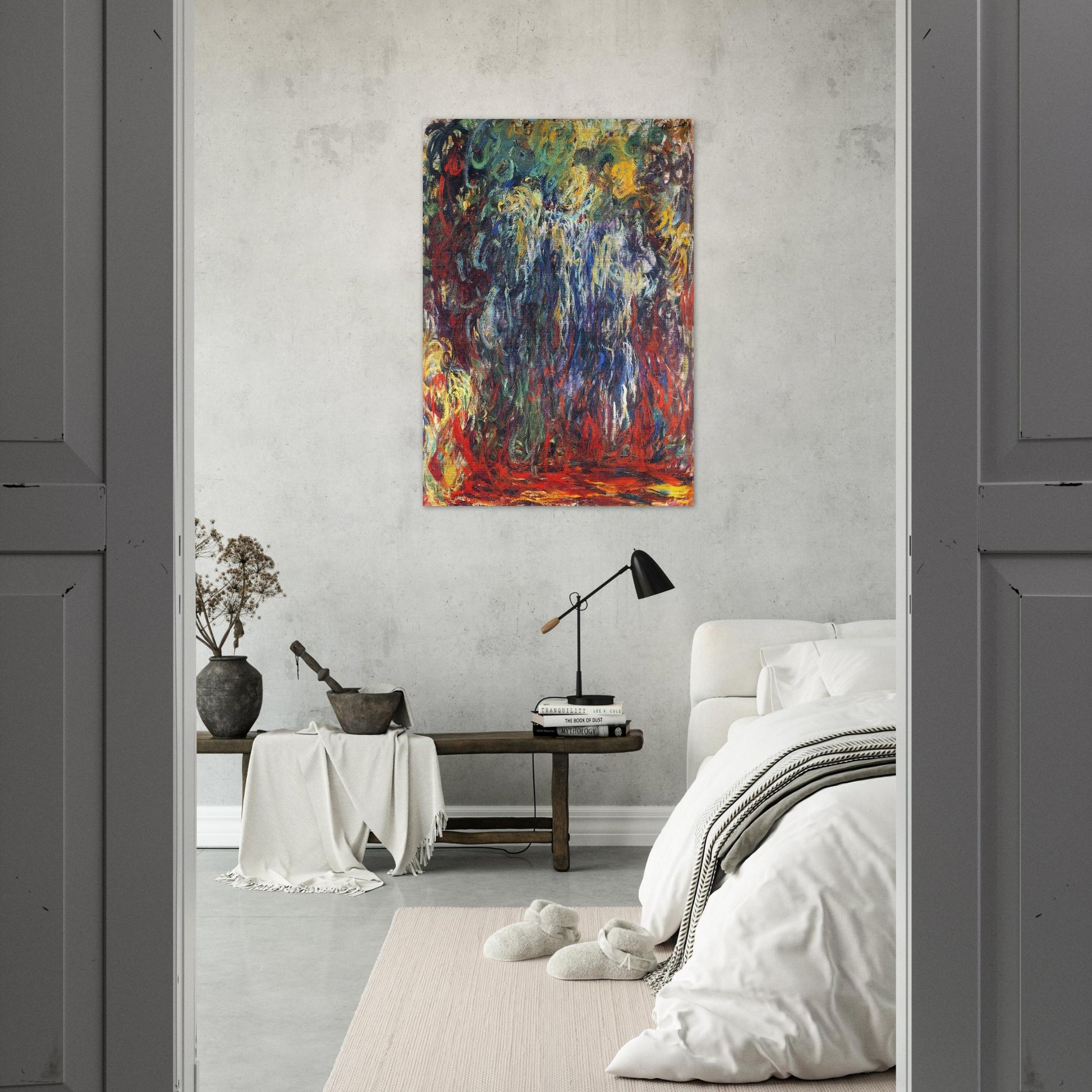 Weeping Willow, Giverny - claude monet Brushed Aluminum Print - 70x100 cm / 28x40 inches | claude monet Aluminum Print | claude monet Prints