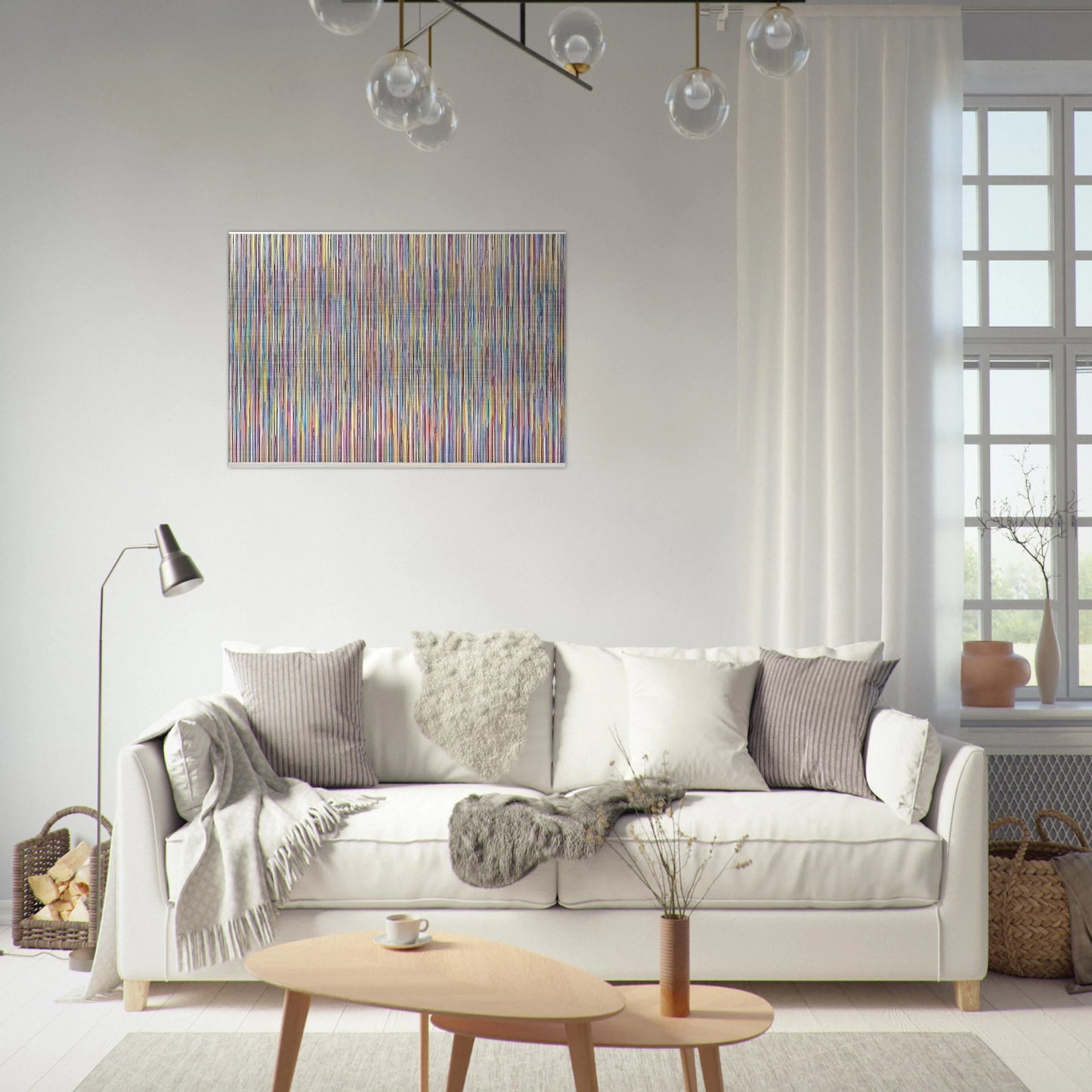 Monet's Garden - 1980 - Gene Davis Brushed Aluminum Print - 70x100 cm / 28x40 inches | Gene Davis Aluminum Print | Gene Davis Prints