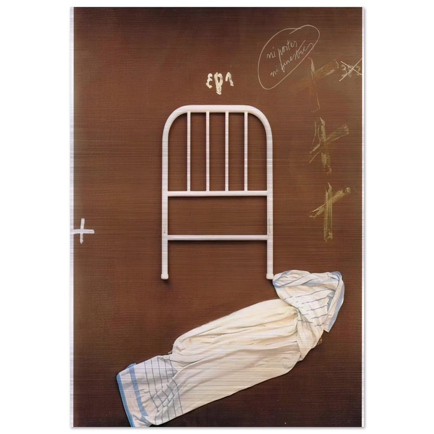 NO DOORS OR WINDOWS 1993 - Antoni Tapies Brushed Aluminum Print - 70x100 cm / 28x40 inches | Antoni Tapies Aluminum Print | Antoni Tapies Prints