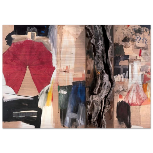 ALLEGORY 1960 - Robert Rauschenberg Brushed Aluminum Print - 70x100 cm / 28x40 inches | Robert Rauschenberg Aluminum Print | Robert Rauschenberg Prints