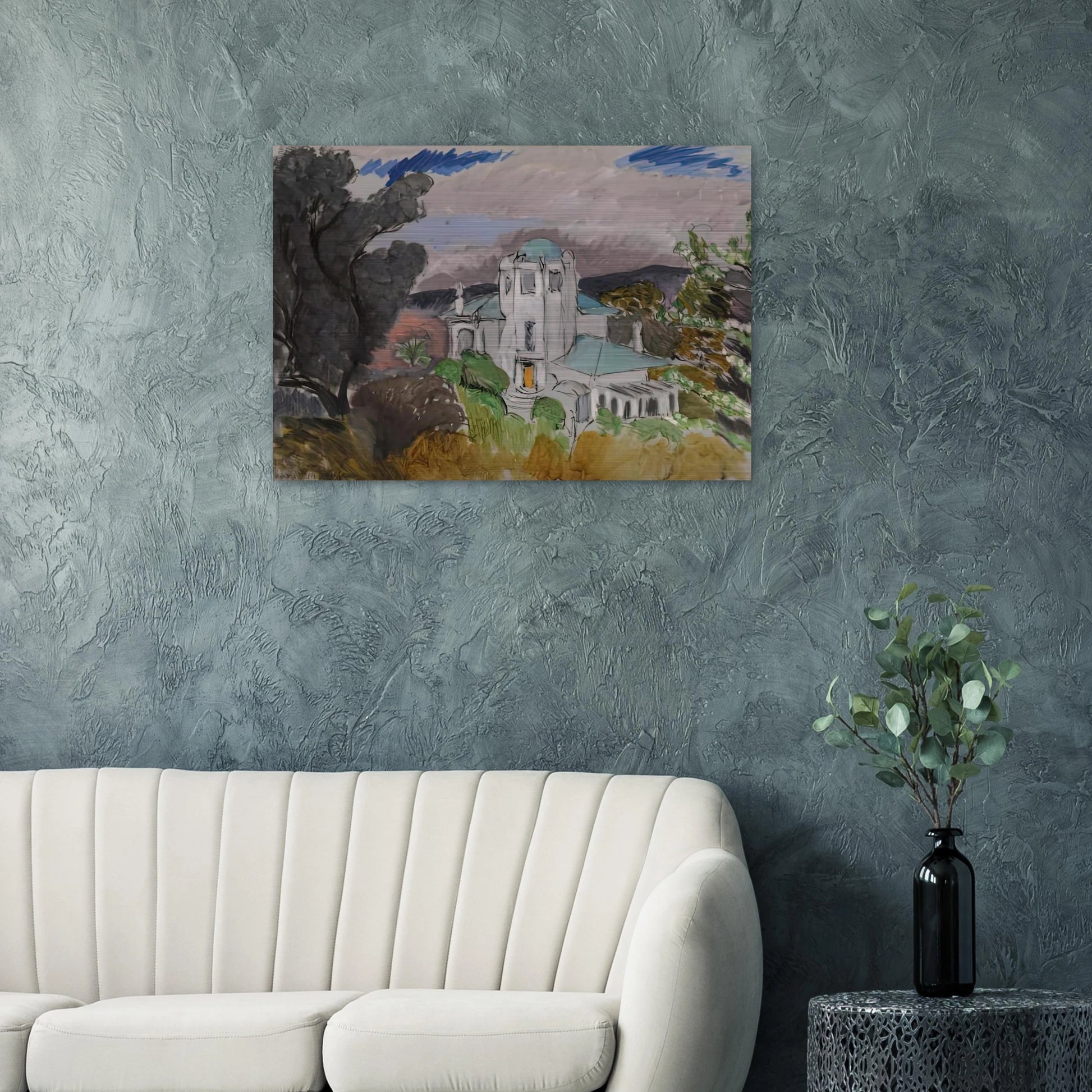 BLUE VILLA 1918 - Henri Matisse Brushed Aluminum Print - 70x100 cm / 28x40 inches | Henri Matisse Aluminum Print | Henri Matisse Prints