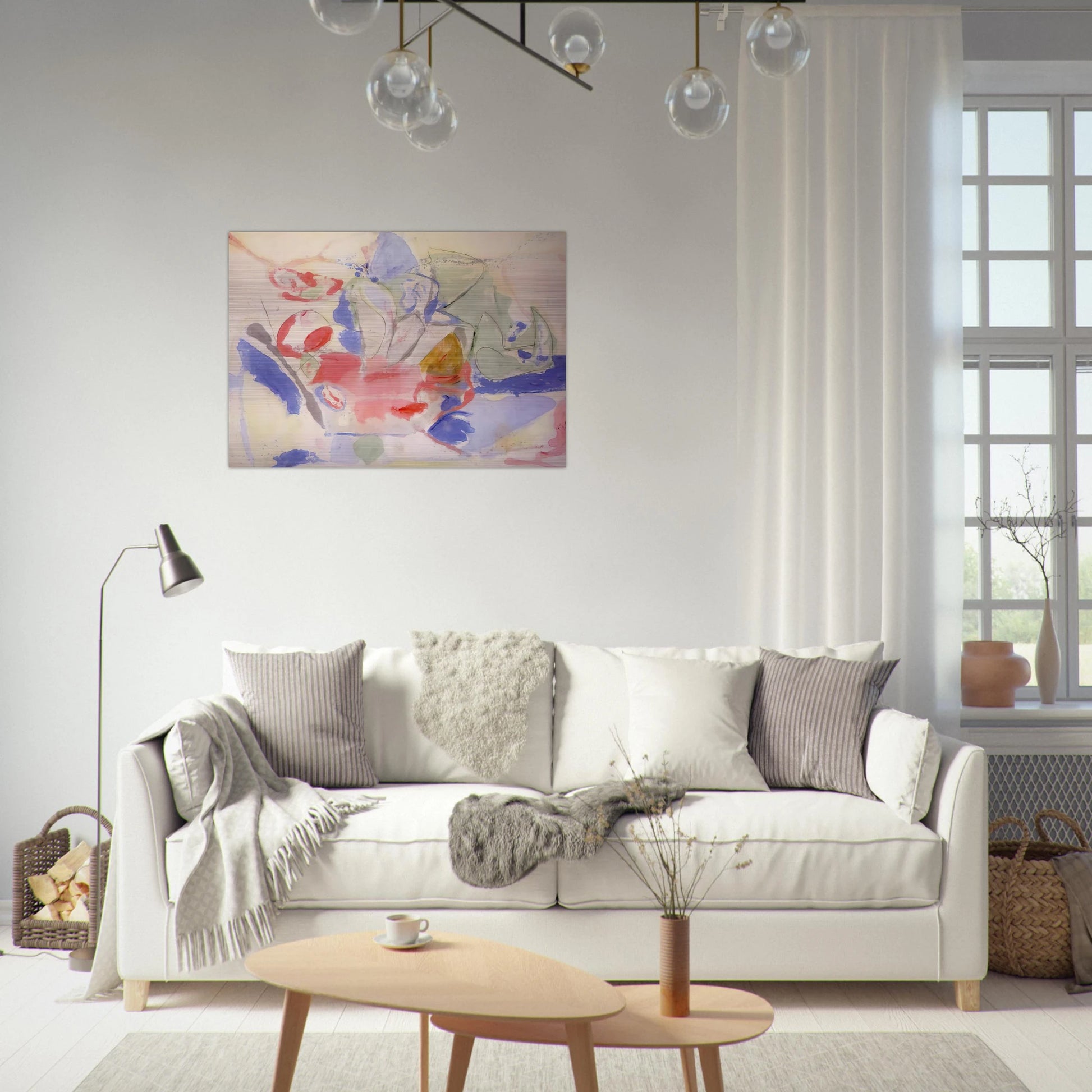 Mountains and Sea - 1952 - Helen Frankenthaler Brushed Aluminum Print - 70x100 cm / 28x40 inches | Helen Frankenthaler Aluminum Print | Helen Frankenthaler Prints