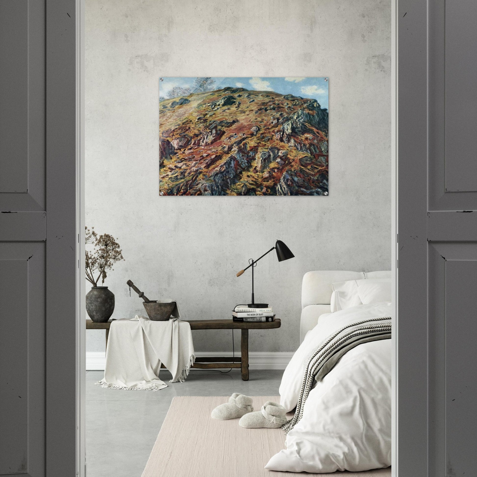 Study of Rocks - claude monet Acrylic Print - 70x100 cm / 28x40″ inches