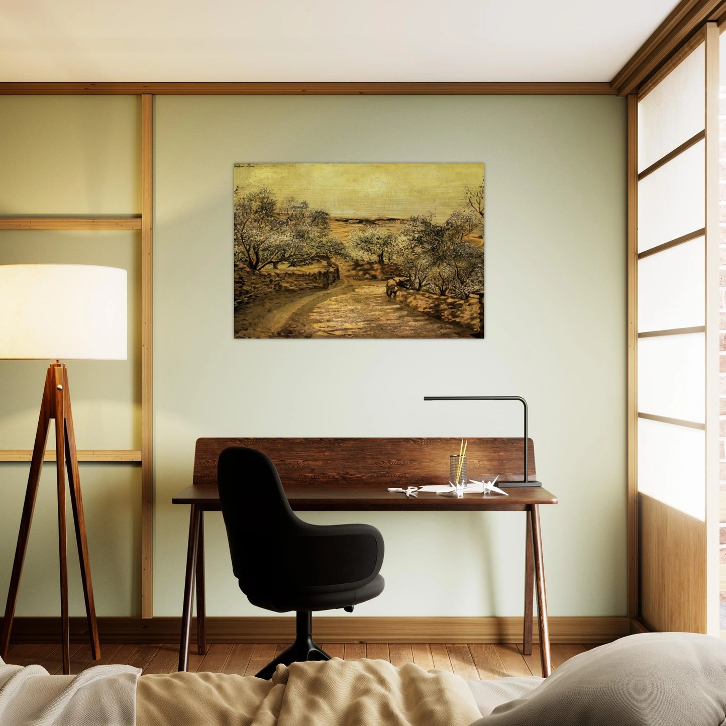 THE LANE TO PORT LLIGAT WITH VIEW OF CAP CREUS - Salvador Dali Brushed Aluminum Print - 70x100 cm / 28x40 inches | Salvador Dali Aluminum Print | Salvador Dali Prints