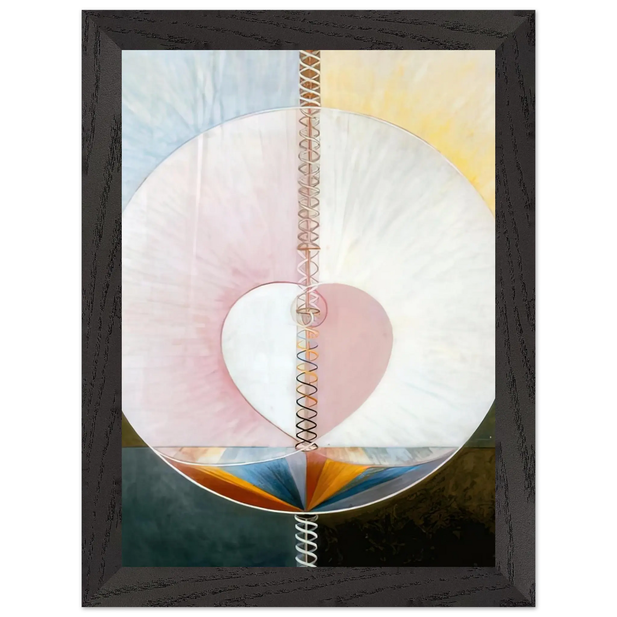 Hilma af Klint - WHAT A HUMAN BEING IS 1910 Wall art - 20x25 cm / 8x10 Inches - Premium Wooden Framed Poster With Fine Art Paper - Wood frame
