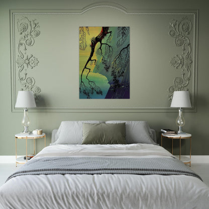 Fog Mist - Eyvind Earle Brushed Aluminum Print - 70x100 cm / 28x40 inches | Eyvind Earle Aluminum Print | Eyvind Earle Prints