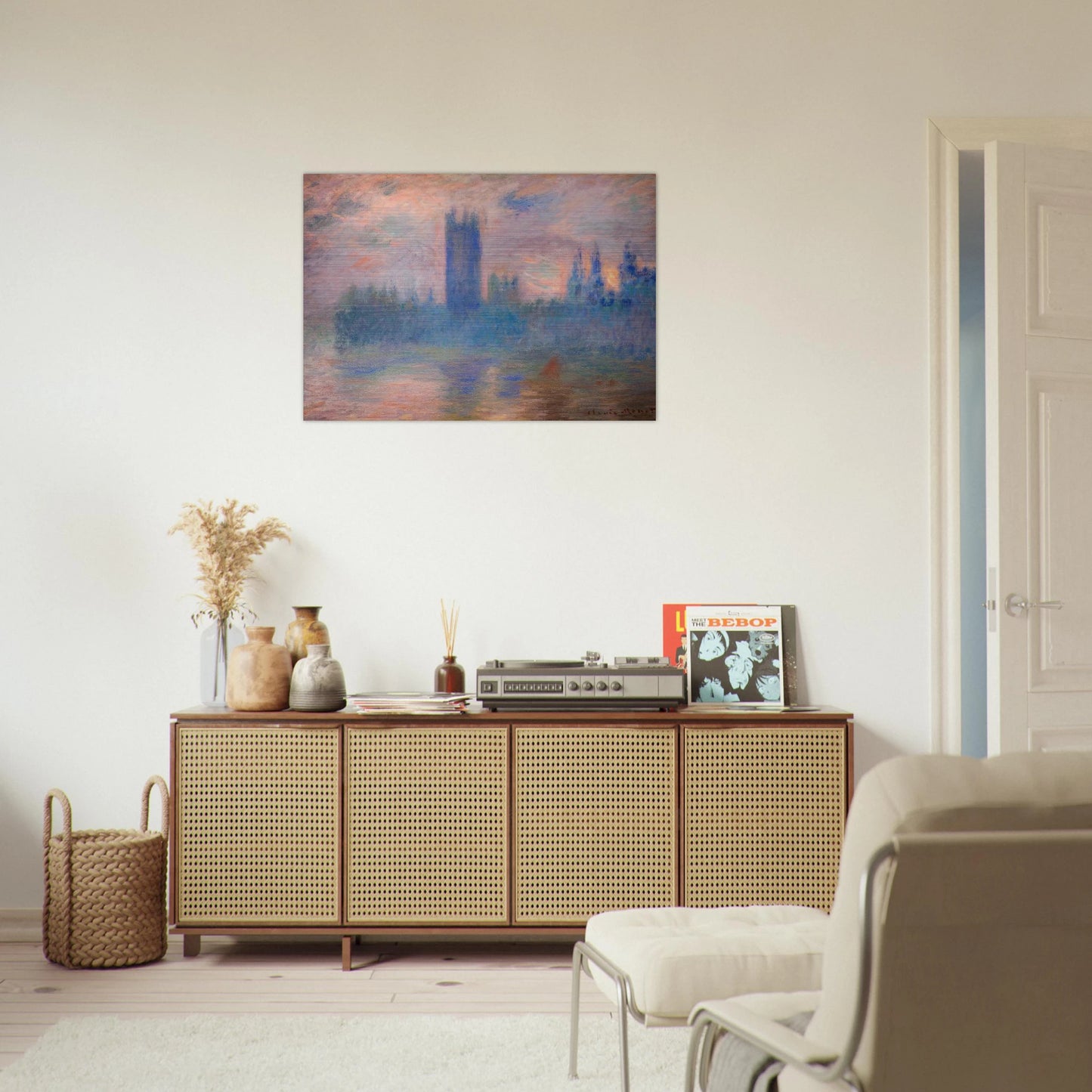 Houses of Parliament, Westminster - claude monet Brushed Aluminum Print - 70x100 cm / 28x40 inches | claude monet Aluminum Print | claude monet Prints