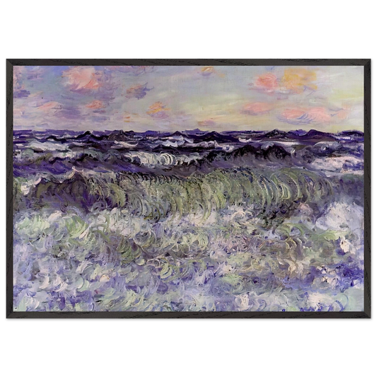 Sea Study - claude monet 70x100 cm / 28x40 inches Framed Art Print – Black Wooden Frame