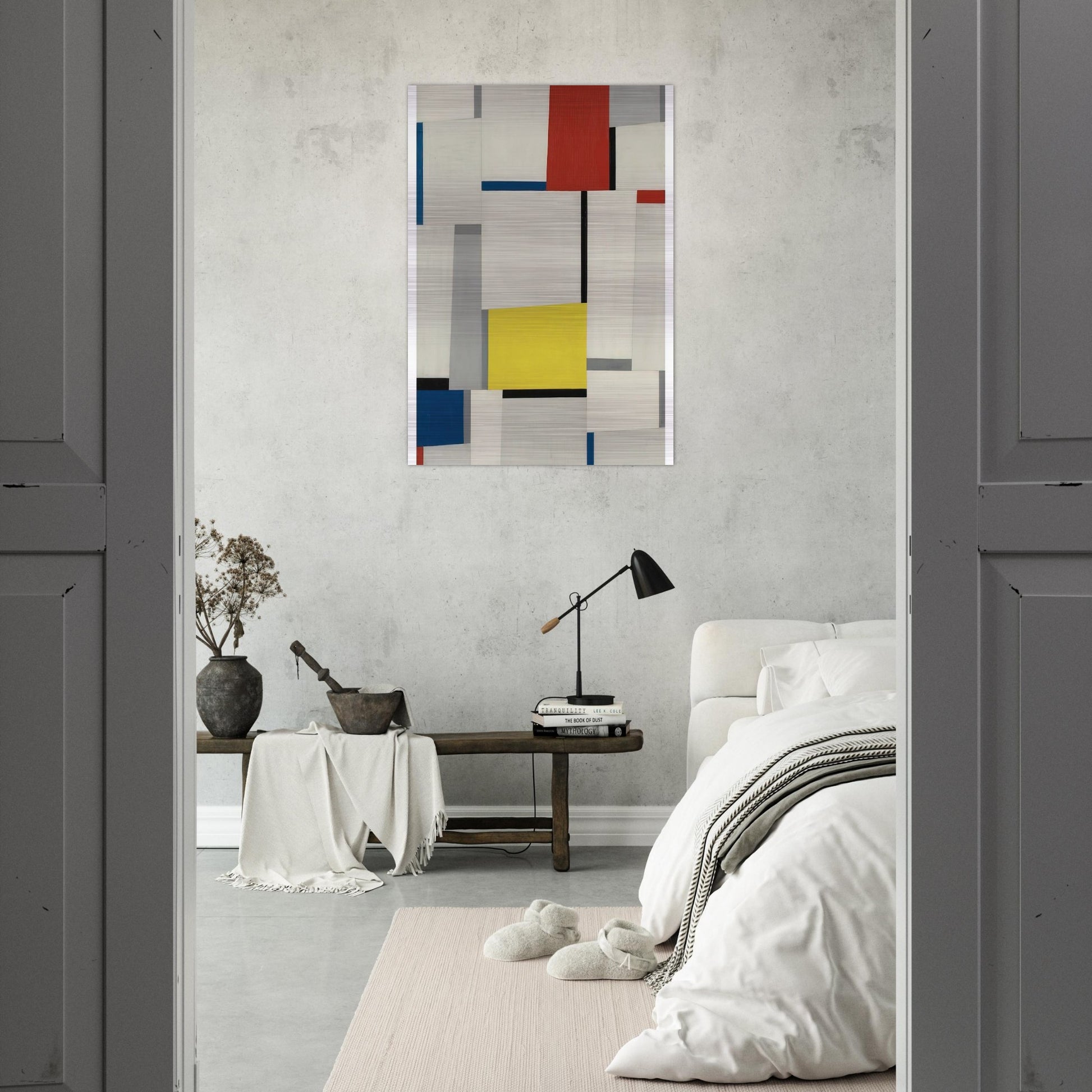 Relational Painting #65 - 1953 - Fritz Glarner Brushed Aluminum Print - 70x100 cm / 28x40 inches | Fritz Glarner Aluminum Print | Fritz Glarner Prints