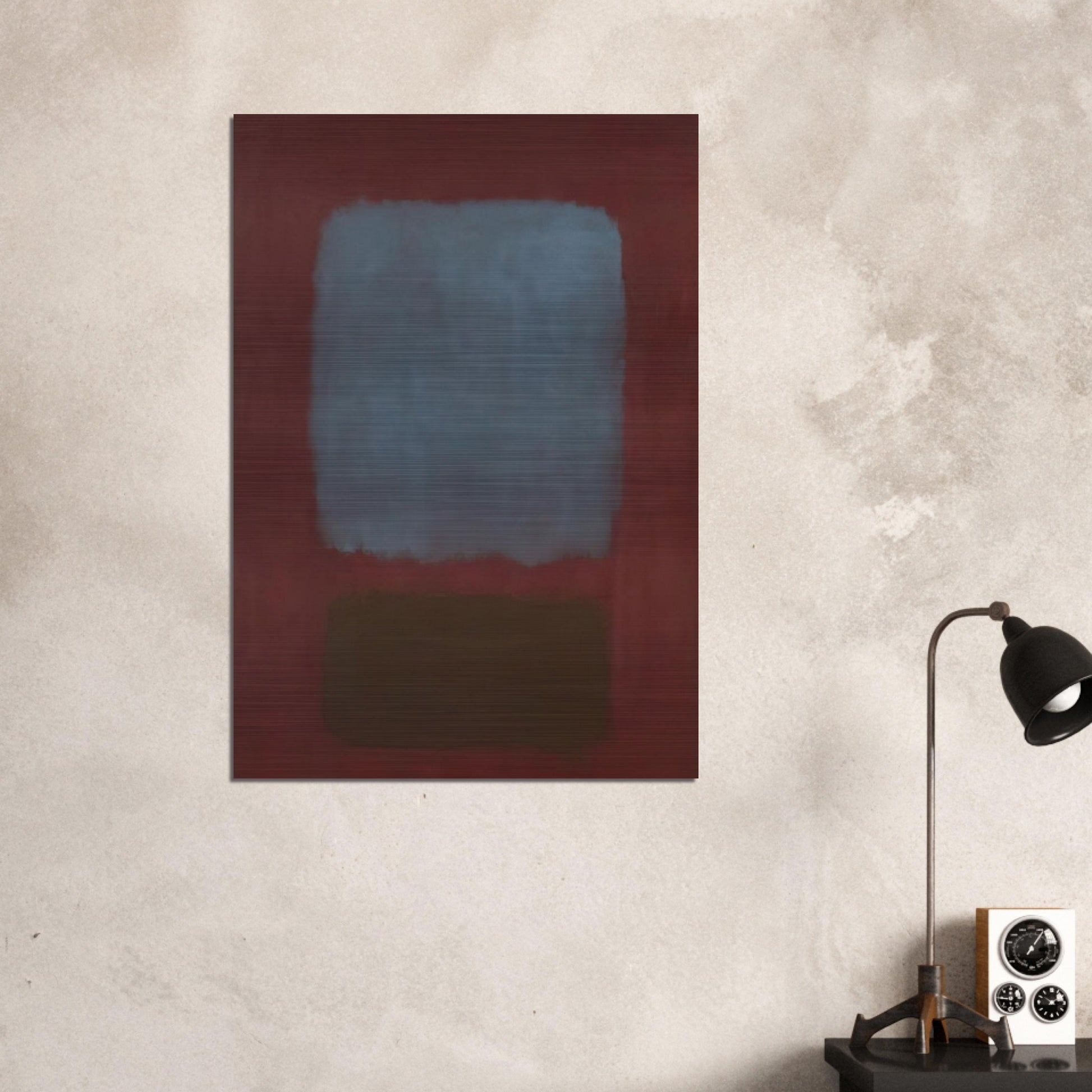 No. 37No. 19 Slate Blue and Brown on Plum - 1958 - Mark Rothko Brushed Aluminum Print - 70x100 cm / 28x40 inches | Mark Rothko Aluminum Print | Mark Rothko Prints