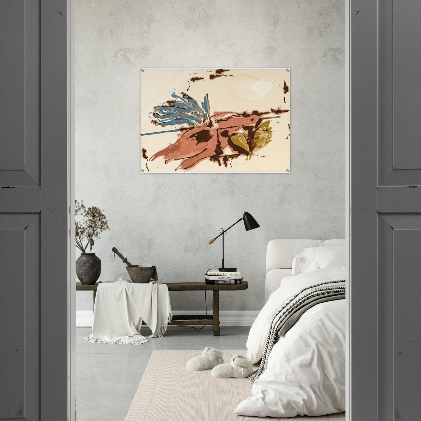 Pink Bird Figure I, 1961- - Helen Frankenthaler Acrylic Print - 70x100 cm / 28x40″ inches