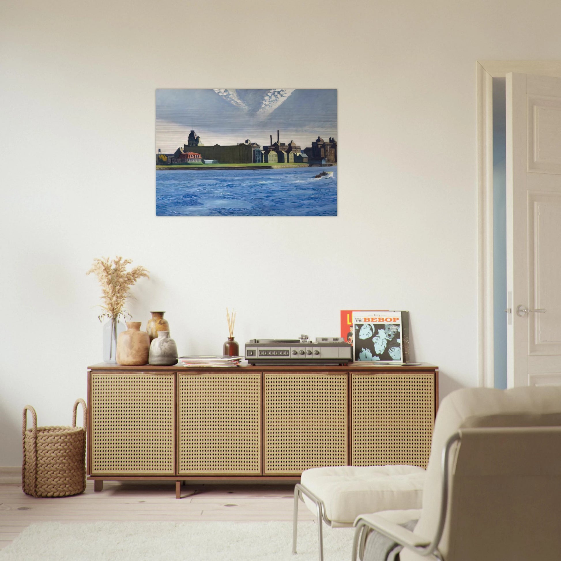 Blackwell s Island - Edward Hopper Brushed Aluminum Print - 70x100 cm / 28x40 inches | Edward Hopper Aluminum Print | Edward Hopper Prints