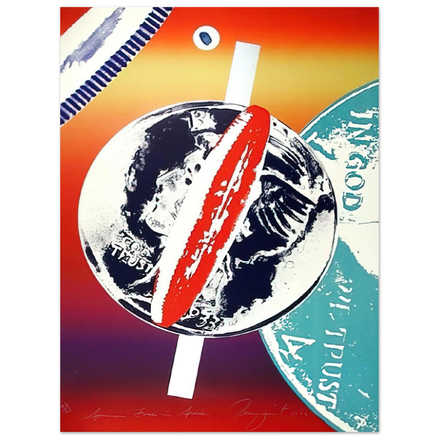 James Rosenquist - Spinning Faces in Space  75x100 cm / 30x40inches Fine Art Poster