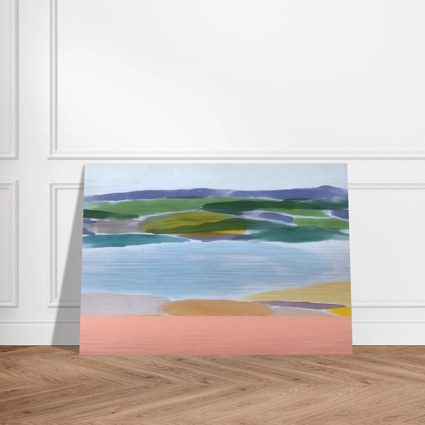 Survival's Shore - 1980 - Ronnie Landfield Brushed Aluminum Print - 70x100 cm / 28x40 inches | Ronnie Landfield Aluminum Print | Ronnie Landfield Prints