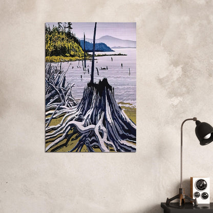 Flotsam-Allagash - 1995 - Neil Welliver Brushed Aluminum Print - 70x100 cm / 28x40 inches | Neil Welliver Aluminum Print | Neil Welliver Prints