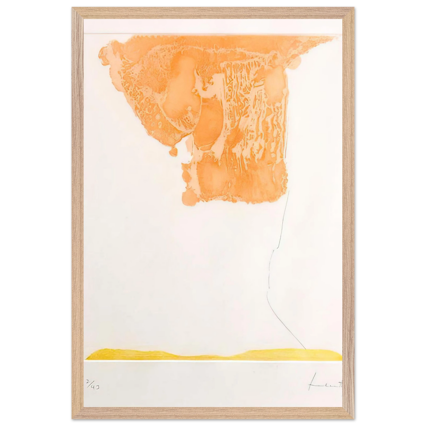 Helen Frankenthaler - Pranzo Italiano - 1973 Wall art - A1 (59.4 x 84.1  cm) - Premium Wooden Framed Poster With Fine Art Paper-canvas - Wood frame