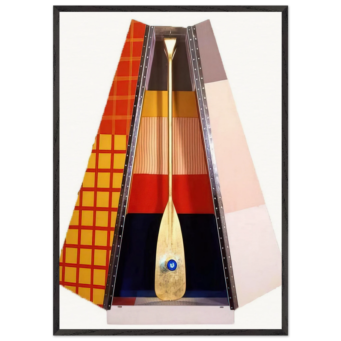 PUBLICON STATION I 1978 - Robert Rauschenberg 70x100 cm / 28x40 inches Framed Art Print – Black Wooden Frame