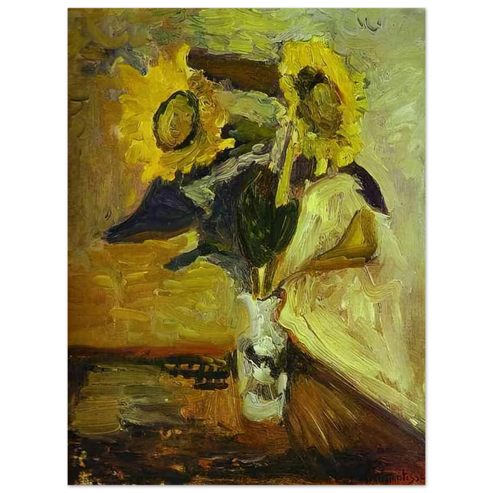 Henri Matisse - VASE OF SUNFLOWERS 1898  75x100 cm / 30x40inches Fine Art Poster