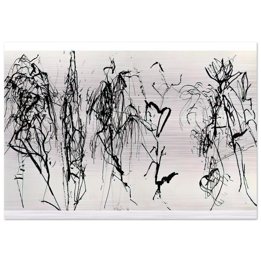 Summer Scroll #8 Five Kinds of Hydra Trees - 1986 - Brice Marden Brushed Aluminum Print - 70x100 cm / 28x40 inches | Brice Marden Aluminum Print | Brice Marden Prints