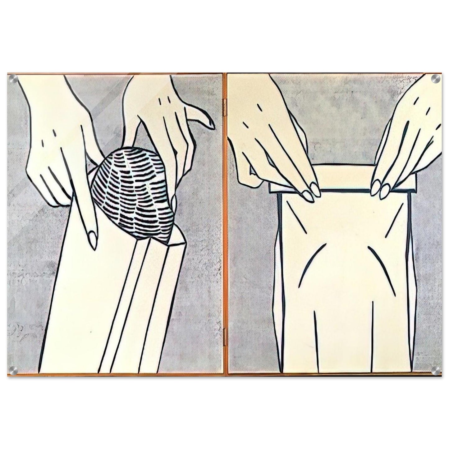 BREAD IN BAG 1961 - Roy Lichtenstein Acrylic Print - 70x100 cm / 28x40″ inches