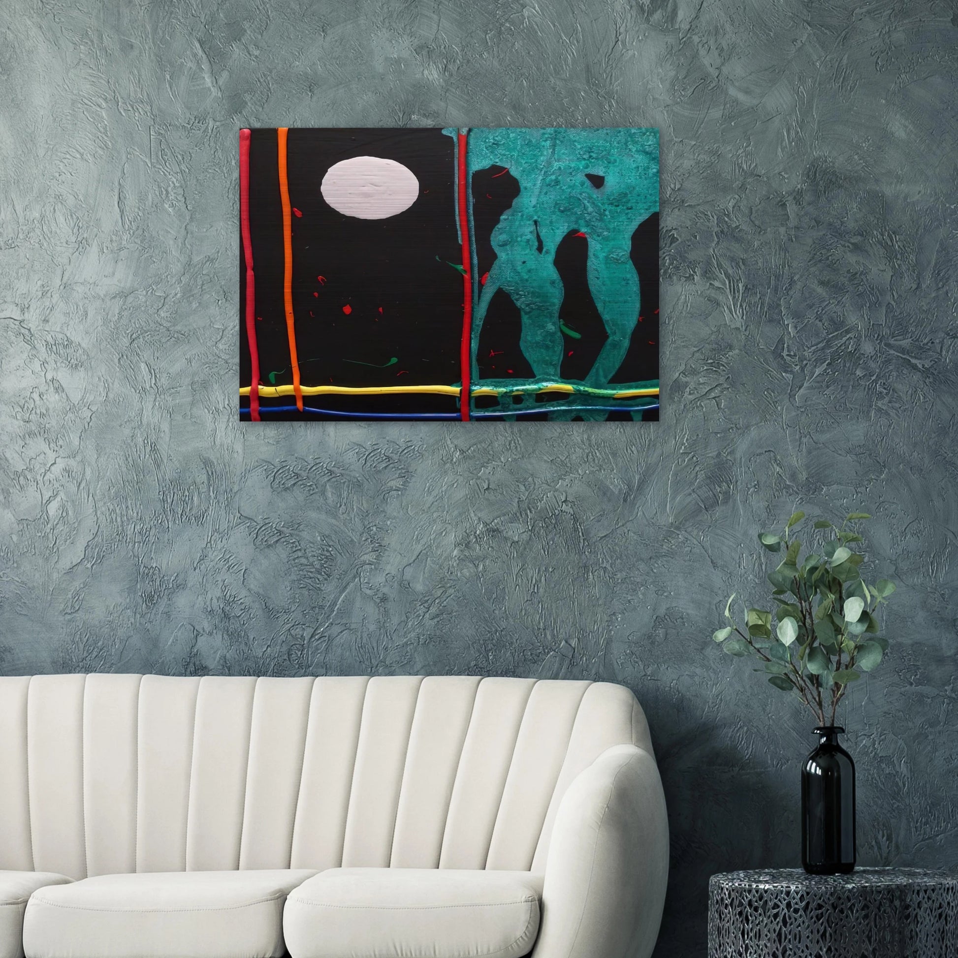 Watching 20-1-07 - 2007 - John Hoyland Brushed Aluminum Print - 70x100 cm / 28x40 inches | John Hoyland Aluminum Print | John Hoyland Prints
