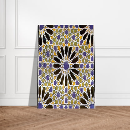 MURAL MOSAIC IN THE ALHAMBRA - MC Escher Brushed Aluminum Print - 70x100 cm / 28x40 inches | MC Escher Aluminum Print | MC Escher Prints