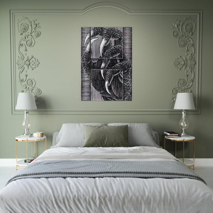 ESCHER (13) - MC Escher Brushed Aluminum Print - 70x100 cm / 28x40 inches | MC Escher Aluminum Print | MC Escher Prints