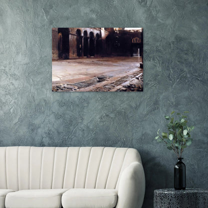 Pavement of St. Mark's - John Singer Sargent Brushed Aluminum Print - 70x100 cm / 28x40 inches | John Singer Sargent Aluminum Print | John Singer Sargent Prints