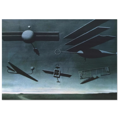 BLACK FLAG 1937 - Rene Magritte Brushed Aluminum Print - 70x100 cm / 28x40 inches | Rene Magritte Aluminum Print | Rene Magritte Prints