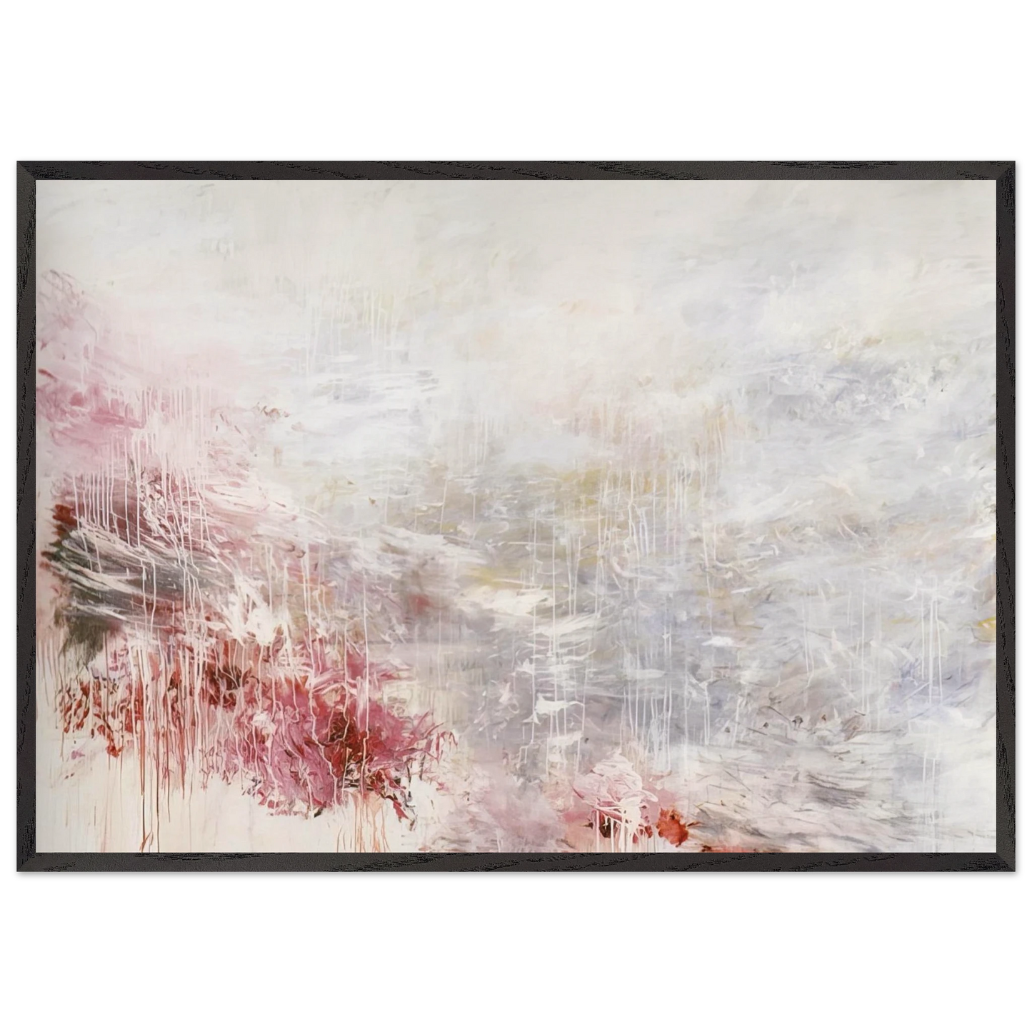 Hero and Leander  To Christopher Marlowe  Rome - Cy Twombly 70x100 cm / 28x40 inches Framed Art Print – Black Wooden Frame