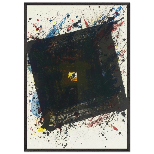 Dark and Fast - Sam Francis 70x100 cm / 28x40 inches Framed Art Print – Black Wooden Frame