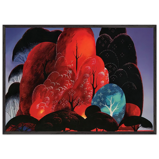 Blazing Glory - Eyvind Earle 70x100 cm / 28x40 inches Framed Art Print – Black Wooden Frame