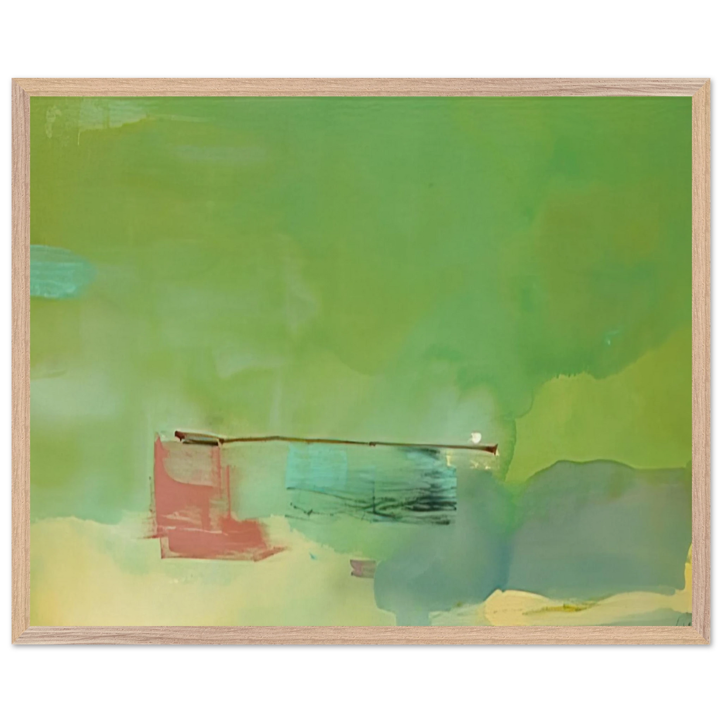 Helen Frankenthaler - Springscape - 1975 Wall art - A3 (29.7 x 42  cm) - Premium Wooden Framed Poster With Fine Art Paper - White frame