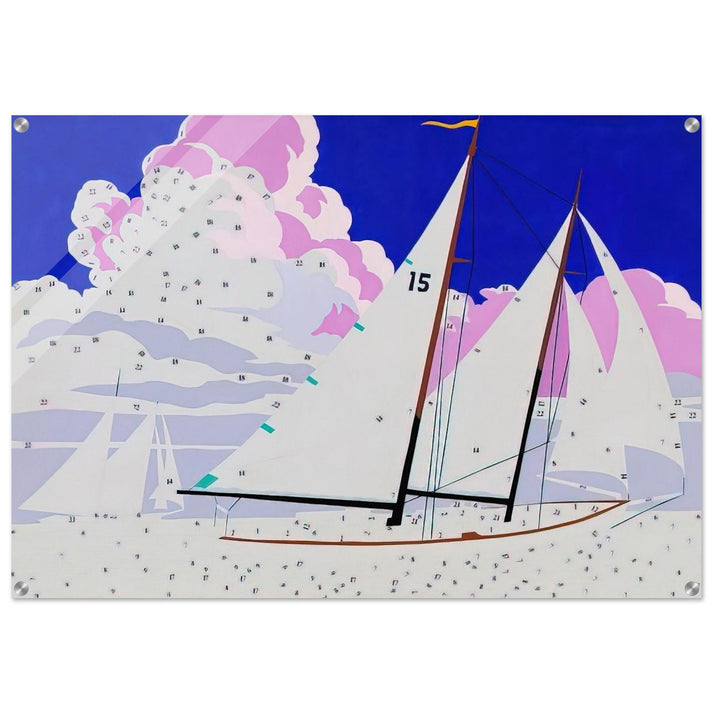 Do It Yourself  Sailboats  - Andy Warhol Acrylic Print - 70x100 cm / 28x40″ inches