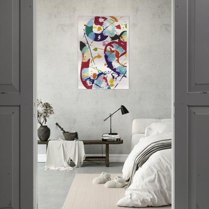 Untitled  SFE-85  - Sam Francis Brushed Aluminum Print - 70x100 cm / 28x40 inches | Sam Francis Aluminum Print | Sam Francis Prints