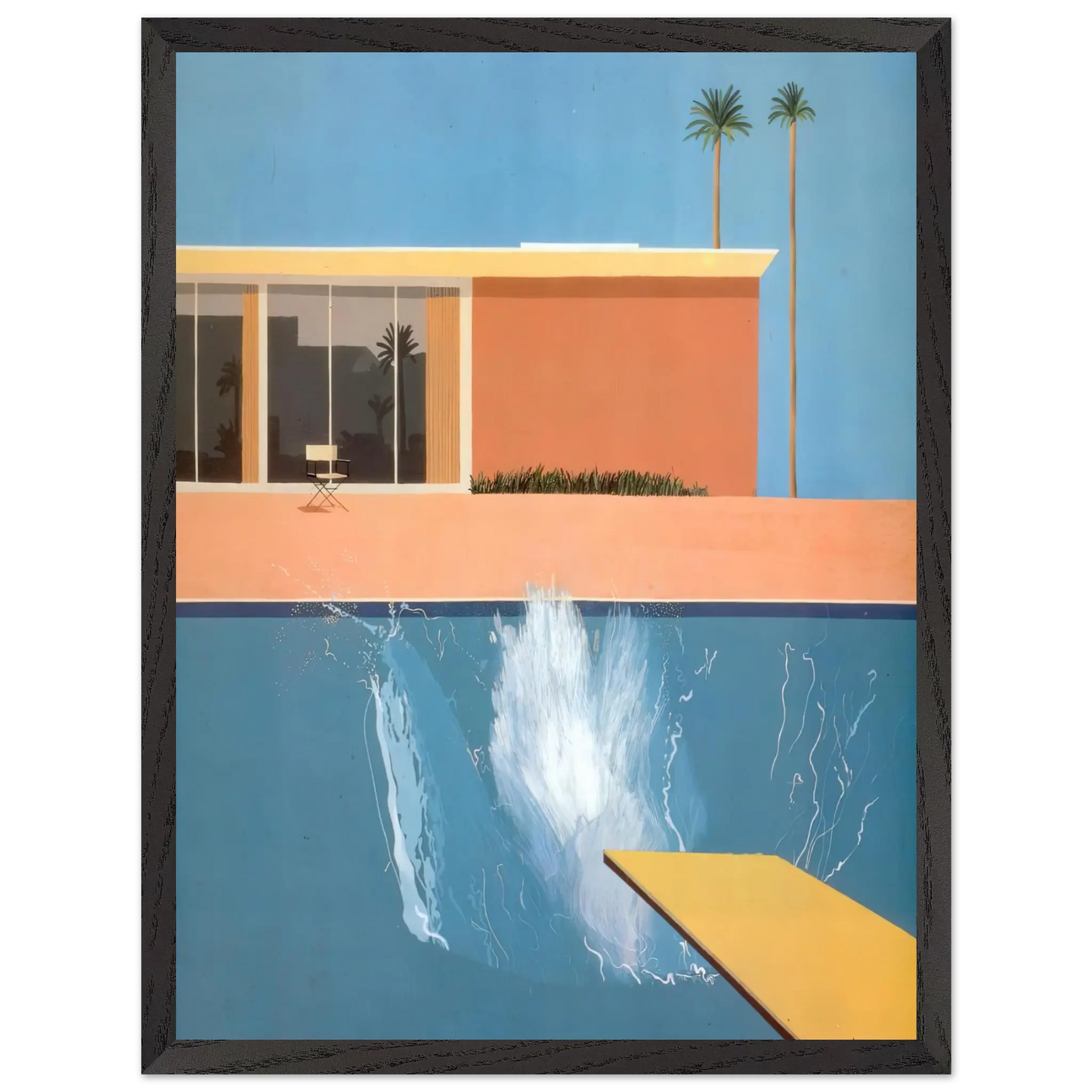 David Hockney - David Hockney Wall art - 15x20 cm / 6x8 Inches - Premium Wooden Framed Poster With Fine Art Paper - Black frame