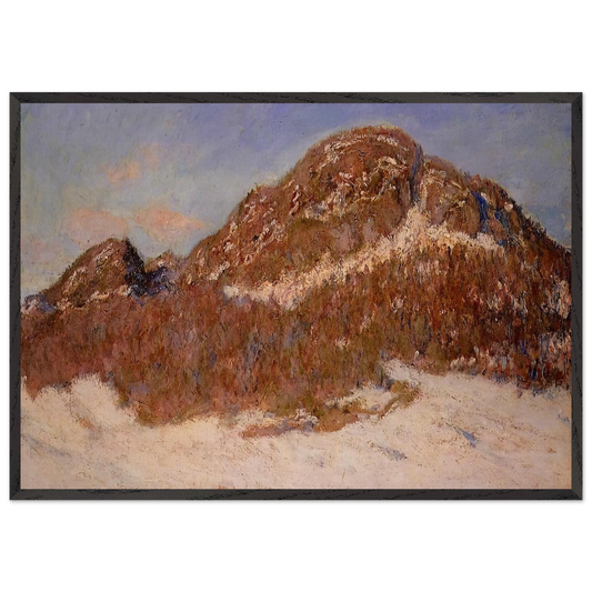 Mount Kolsaas 3 - claude monet 70x100 cm / 28x40 inches Framed Art Print – Black Wooden Frame