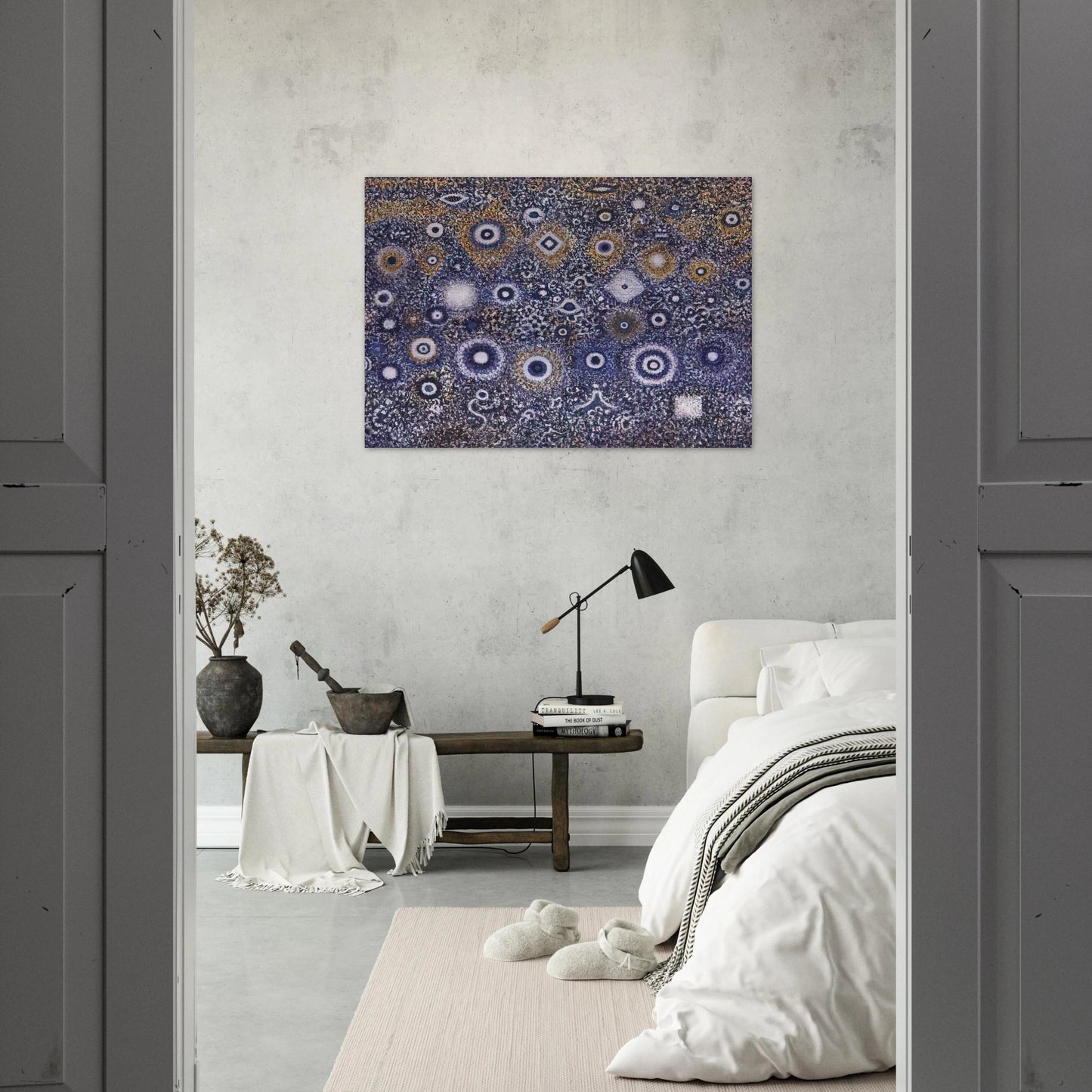 Night Landscape - 1971 - Richard Pousette-Dart Brushed Aluminum Print - 70x100 cm / 28x40 inches | Richard Pousette-Dart Aluminum Print | Richard Pousette-Dart Prints