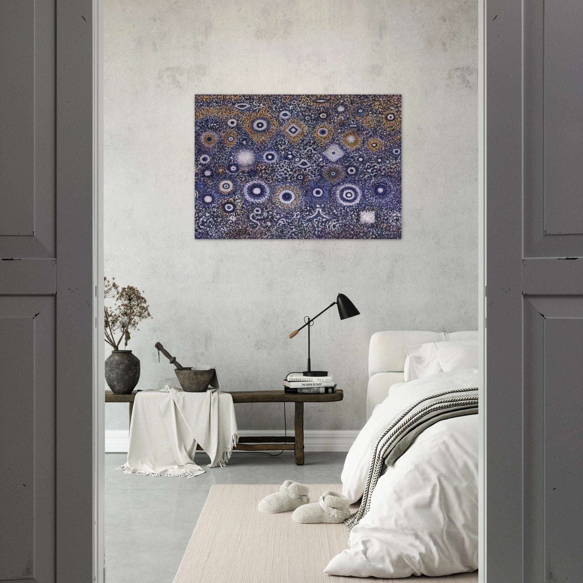 Night Landscape - 1971 - Richard Pousette-Dart Brushed Aluminum Print - 70x100 cm / 28x40 inches | Richard Pousette-Dart Aluminum Print | Richard Pousette-Dart Prints