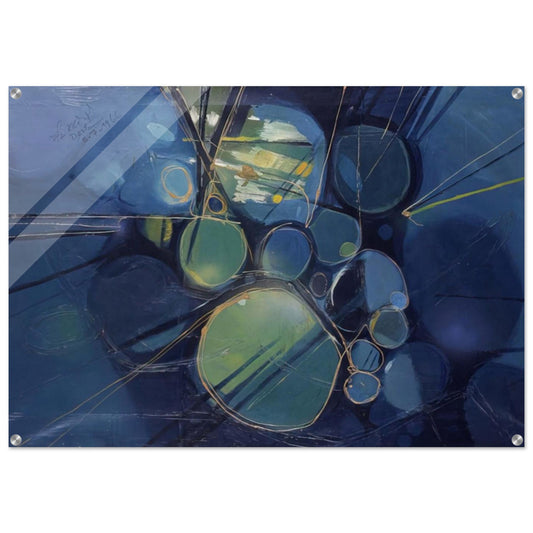 Green Abstract - 1966 - Gebre Kristos Desta Acrylic Print - 70x100 cm / 28x40″ inches