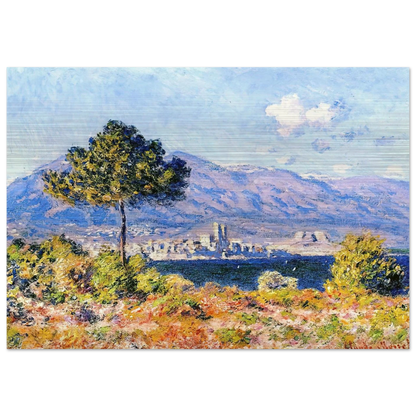 View of Antibes from the Plateau Notre-Dame - claude monet Brushed Aluminum Print - 70x100 cm / 28x40 inches | claude monet Aluminum Print | claude monet Prints